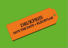 Drukprijs save the date + kleurvlak Drukprijs save the date + kleurvlak